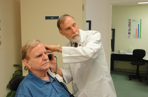 A patient having a hearing aid fitted (Image not supplied by Google, simply illustrative for the article.)