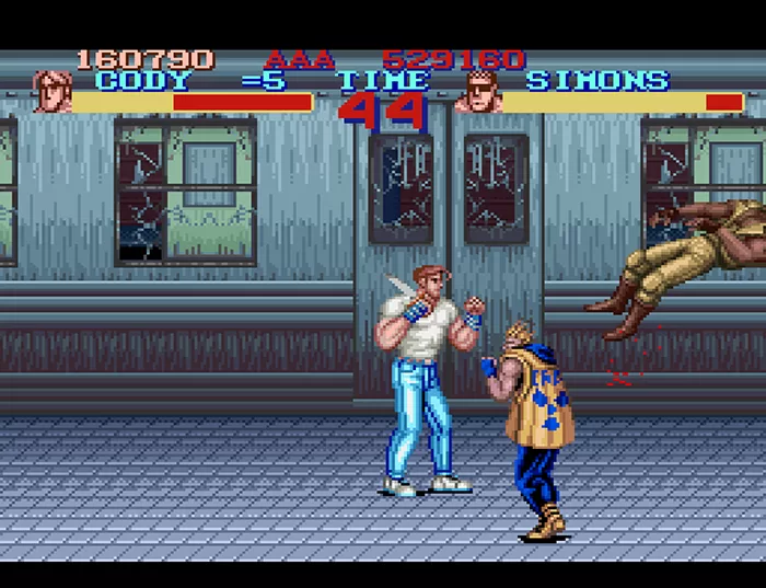 Final Fight SNES: Cody is one of the heroes, because he stabs homeless people. Hang on a minute...