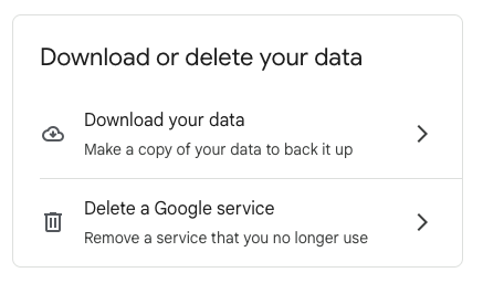 Gmail: Download or Delete Data