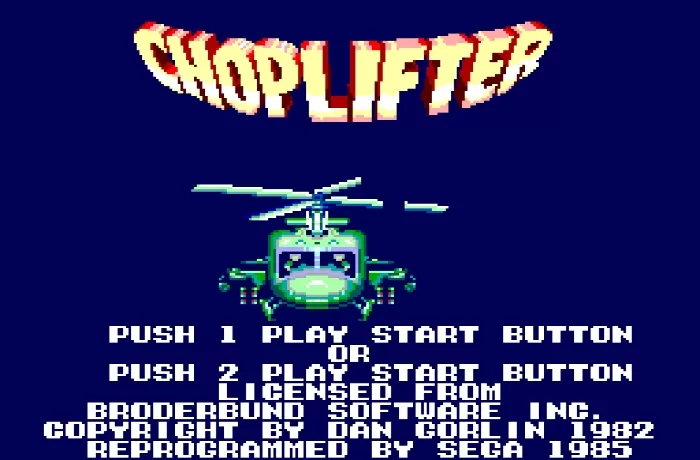 Choplifter Sega Master System