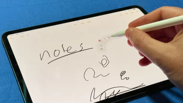 Apple Pencil Pro in action