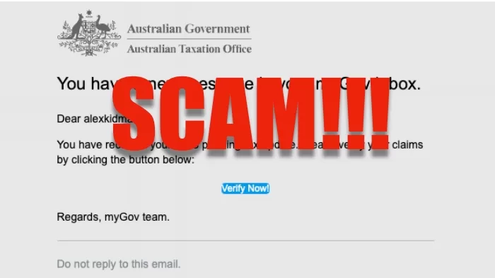 MyGov Tax Scam (Screenshot: Alex Kidman)