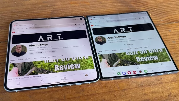 Google Pixel 9 Pro Fold vs Samsung Galaxy Z Fold 6 (Photo: Alex Kidman)