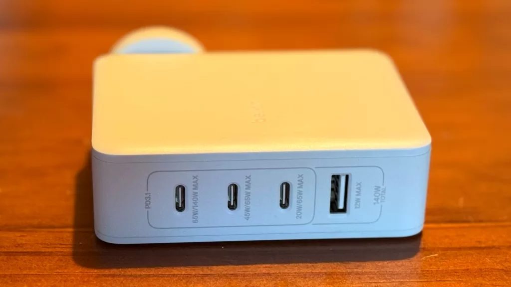 Belkin BoostCharge Pro 140W 4-Port GaN Wall Charger (Photo: Alex Kidman)