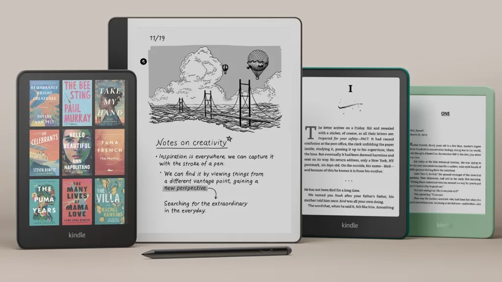 Amazon Kindle Colorsoft, Kindle Scribe, Kindle Paperwhite and Kindle (Photo: Amazon)