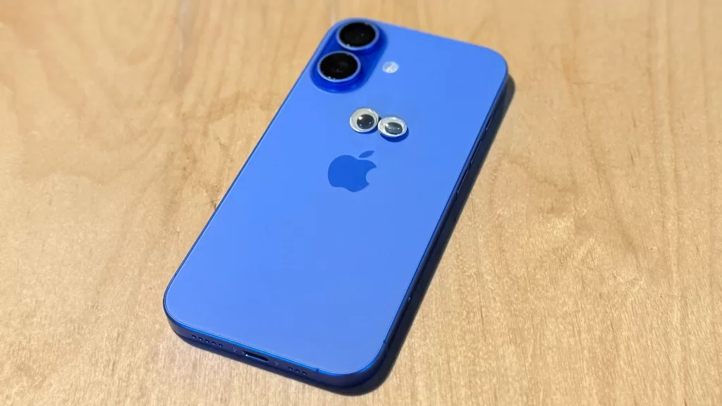 iPhone 16 with Googly Eyes (Photo and Blame: Alex Kidman)